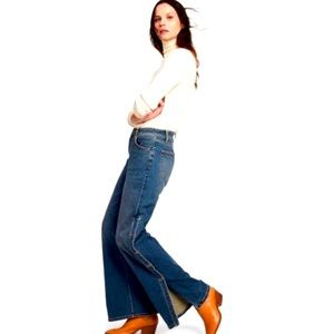 Nili Lotan x Target High Rise Flare Retro Detail Leg Button Jeans SIZE 8